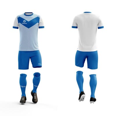 Strój piłkarski PEHA Lugo biało-niebieski