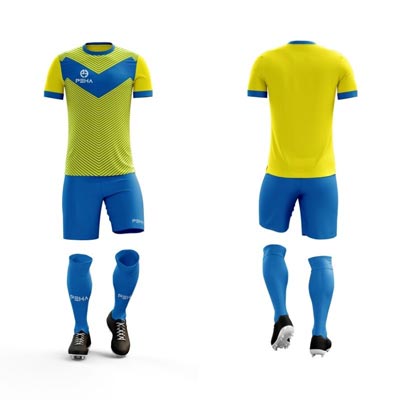 Strój piłkarski PEHA Lugo żółto-niebieski