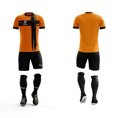 Strój piłkarski PEHA Ultra pomarańczowo-czarny