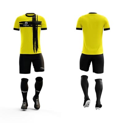 Strój piłkarski PEHA Ultra żółto-czarny