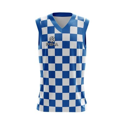 Koszulka koszykarska dla dzieci PEHA Croatia biało-niebieska