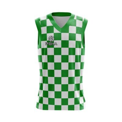 Koszulka koszykarska dla dzieci PEHA Croatia biało-zielona