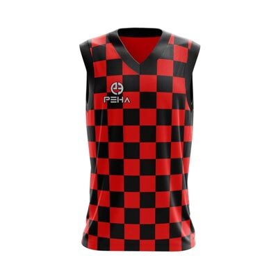 Koszulka koszykarska dla dzieci PEHA Croatia czerwono-czarna