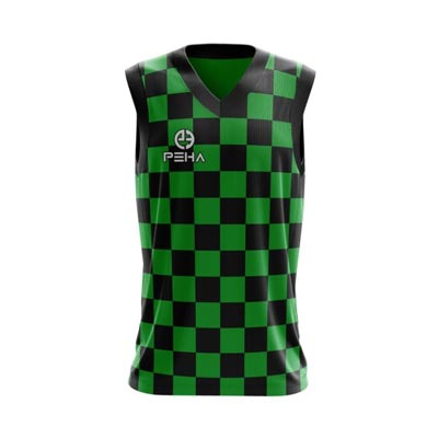 Koszulka koszykarska dla dzieci PEHA Croatia zielono-czarna