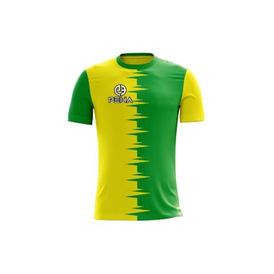 Koszulka piłkarska dla dzieci PEHA Combi żółto-zielona