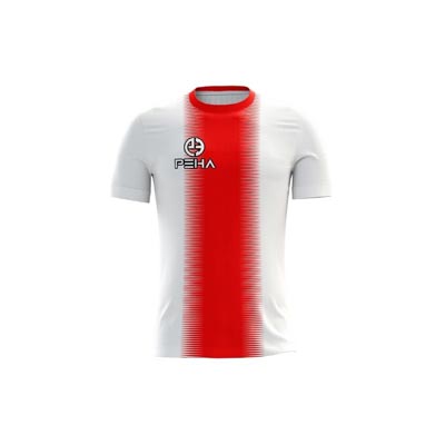 Koszulka piłkarska dla dzieci PEHA Delta biało-czerwona