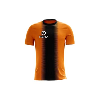Koszulka piłkarska dla dzieci PEHA Delta pomarańczowo-czarna