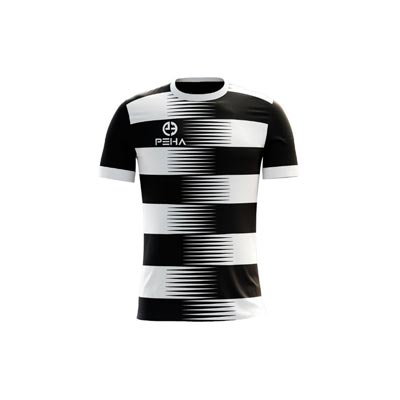 Koszulka piłkarska dla dzieci PEHA Ezro czarno-biała