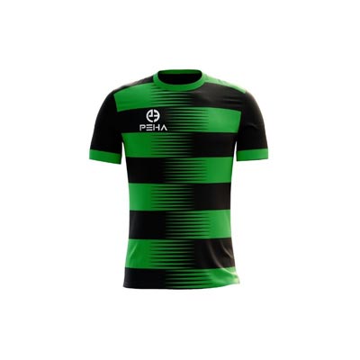 Koszulka piłkarska dla dzieci PEHA Ezro czarno-zielona