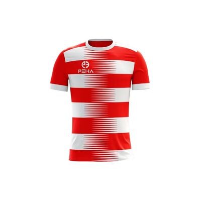 Koszulka piłkarska dla dzieci PEHA Ezro czerwono-biała