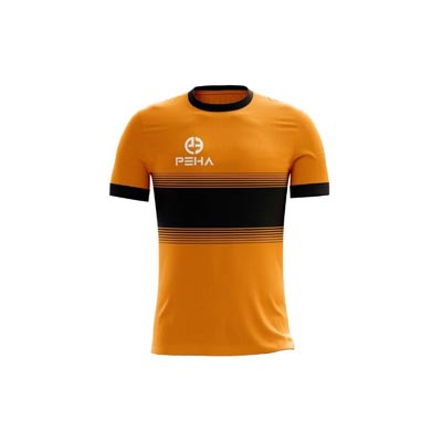 Koszulka piłkarska dla dzieci PEHA Luca pomarańczowo-czarna