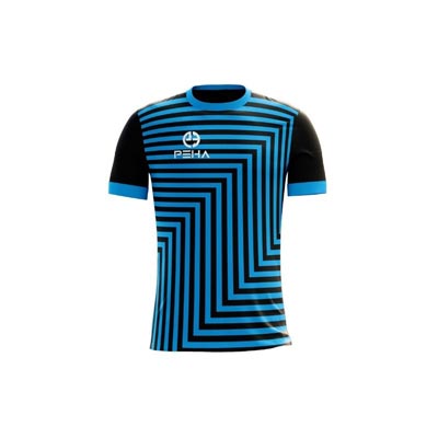 Koszulka piłkarska dla dzieci PEHA Orion czarno-turkusowa