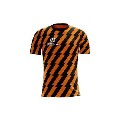 Koszulka piłkarska dla dzieci PEHA Thunder pomarańczowo-czarna