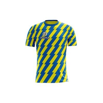 Koszulka piłkarska dla dzieci PEHA Thunder żółto-niebieska