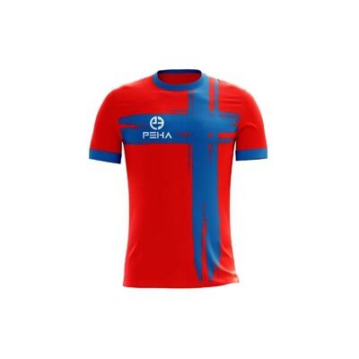 Koszulka piłkarska dla dzieci PEHA Ultra czerwono-niebieska