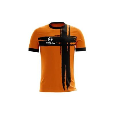 Koszulka piłkarska dla dzieci PEHA Ultra pomarańczowo-czarna