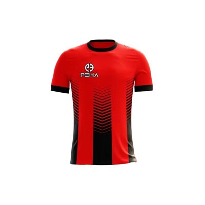 Koszulka piłkarska dla dzieci PEHA Vero czerwono-czarna
