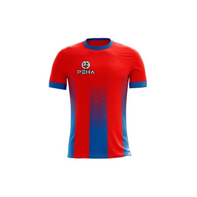 Koszulka piłkarska dla dzieci PEHA Vero czerwono-niebieska
