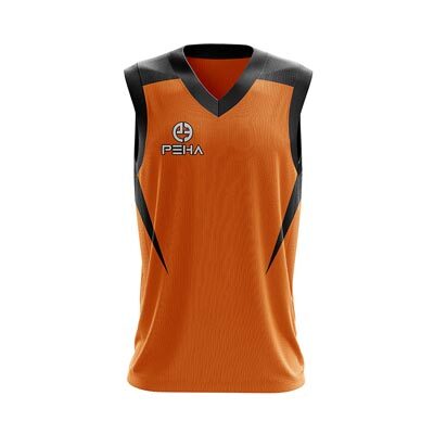 Koszulka koszykarska dla dzieci PEHA Elite pomarańczowo-czarna