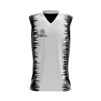 Koszulka koszykarska dla dzieci PEHA Ultra biało-czarna