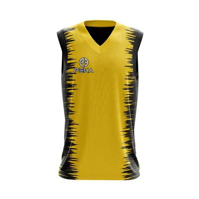 Koszulka koszykarska dla dzieci PEHA Ultra żółto-czarna