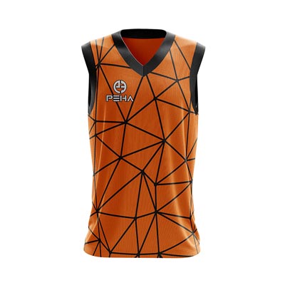Koszulka koszykarska PEHA Cosmo pomarańczowo-czarna