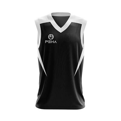 Koszulka koszykarska PEHA Elite czarno-biała