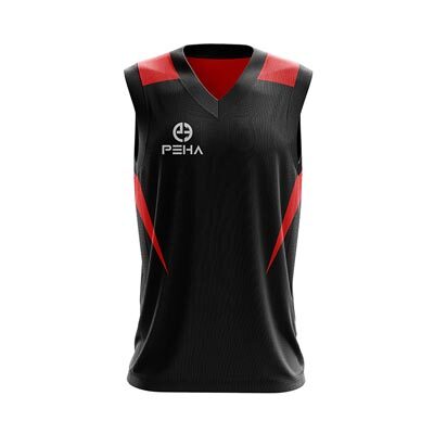 Koszulka koszykarska PEHA Elite czarno-czerwona