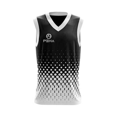 Koszulka koszykarska PEHA Energy czarno-biała