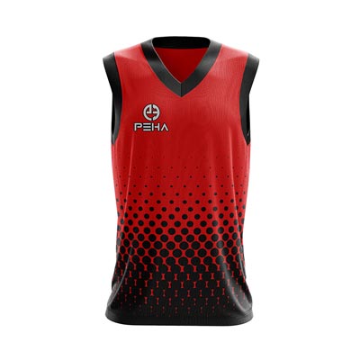 Koszulka koszykarska PEHA Energy czerwono-czarna