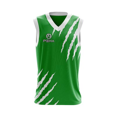 Koszulka koszykarska PEHA King zielono-biała