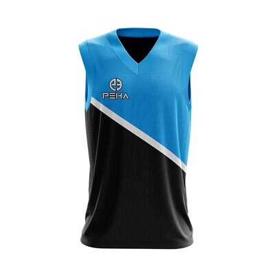 Koszulka koszykarska PEHA Liga turkusowo-czarna