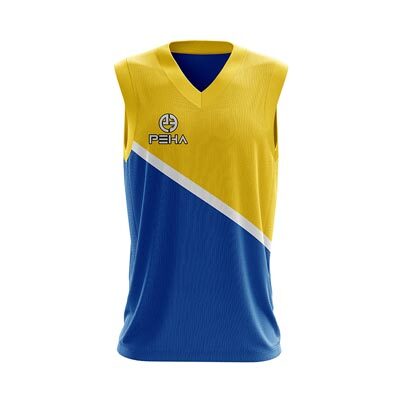Koszulka koszykarska PEHA Liga żółto-niebieska
