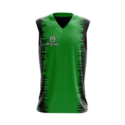 Koszulka koszykarska PEHA Ultra zielono-czarna