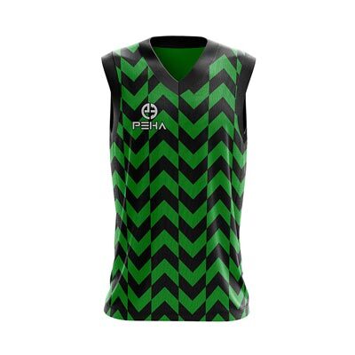 Koszulka koszykarska PEHA Vega zielono-czarna