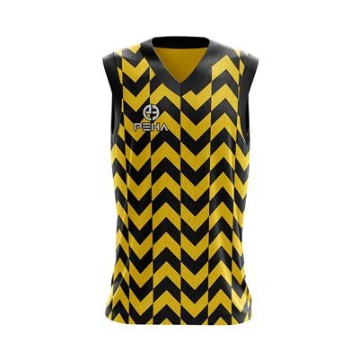Koszulka koszykarska PEHA Vega żółto-czarna