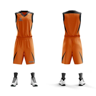 Strój koszykarski PEHA Elite pomarańczowo-czarny