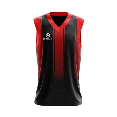 Koszulka koszykarska PEHA Arcos czarno-czerwona