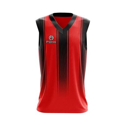 Koszulka koszykarska PEHA Arcos czerwono-czarna