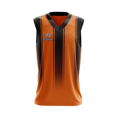 Koszulka koszykarska PEHA Arcos pomarańczowo-czarna