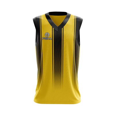 Koszulka koszykarska PEHA Arcos żółto-czarna