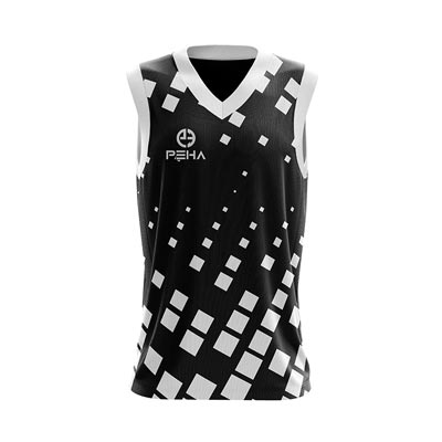 Koszulka koszykarska PEHA Block czarno-biała