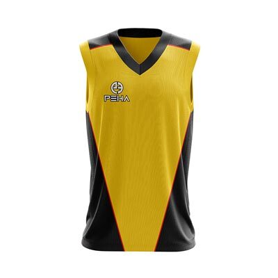 Koszulka koszykarska PEHA Contra żółto-czarna