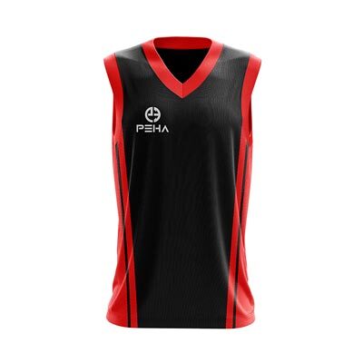 Koszulka koszykarska PEHA Ebro czarno-czerwona