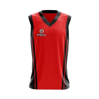 Koszulka koszykarska PEHA Ebro czerwono-czarna