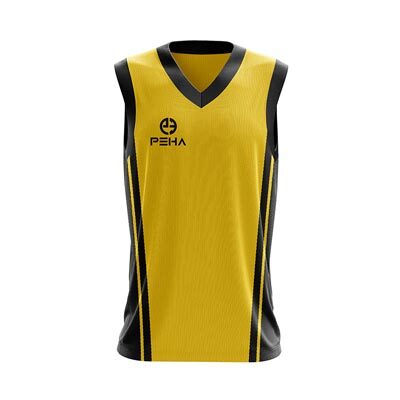 Koszulka koszykarska PEHA Ebro żółto-czarna