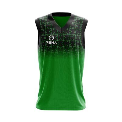 Koszulka koszykarska PEHA Icon czarno-zielona