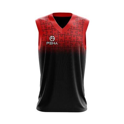 Koszulka koszykarska PEHA Icon czerwono-czarna