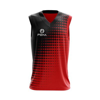 Koszulka koszykarska PEHA Roca czarno-czerwona