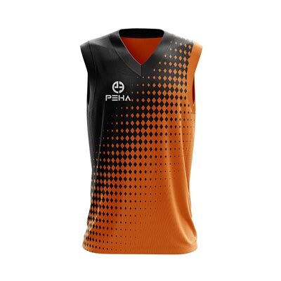 Koszulka koszykarska PEHA Roca czarno-pomarańczowa